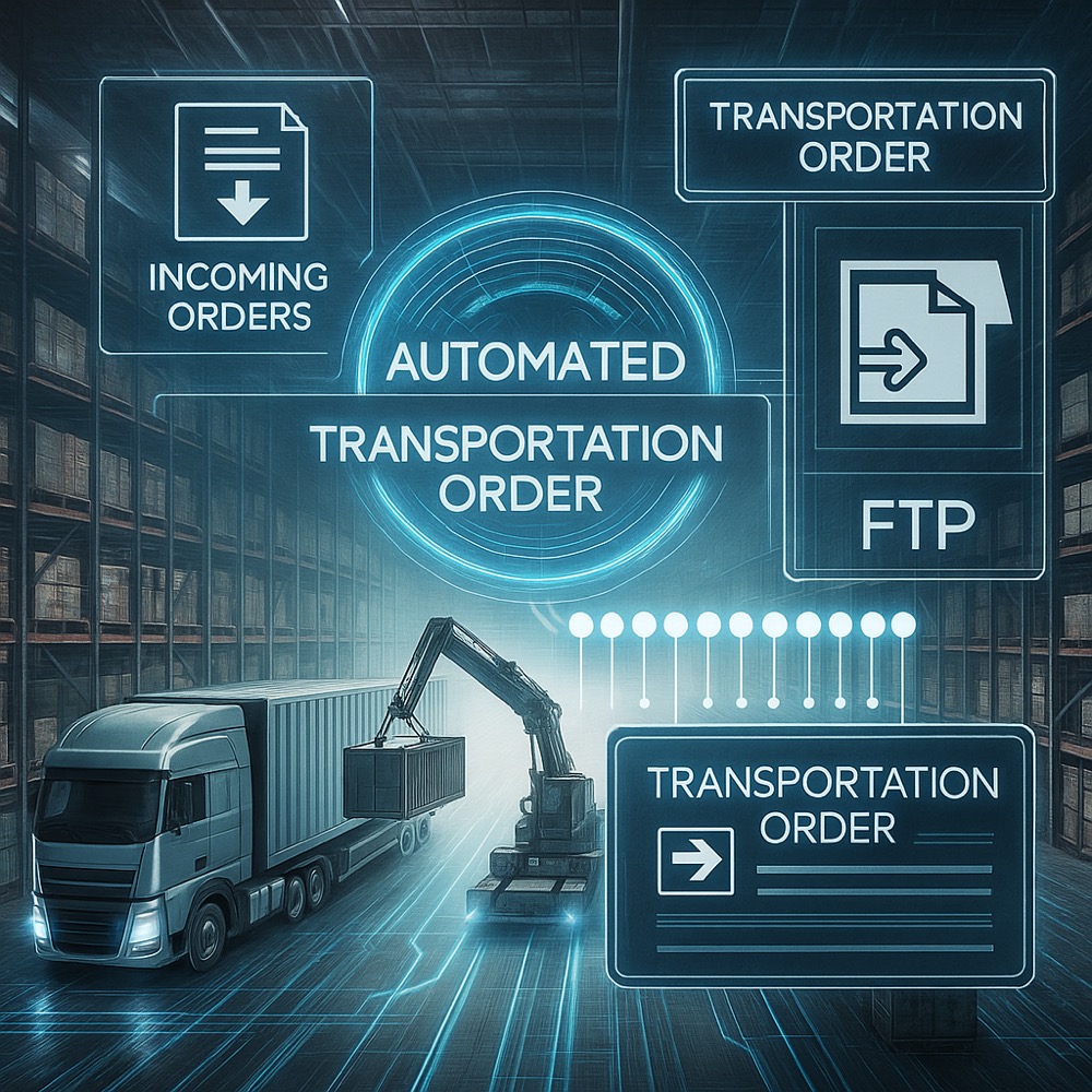 Automating the transport order input from various partners