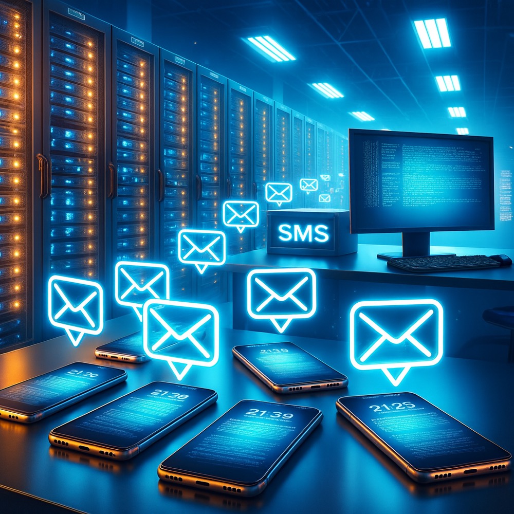 Web application for bulk SMS messaging with group selection